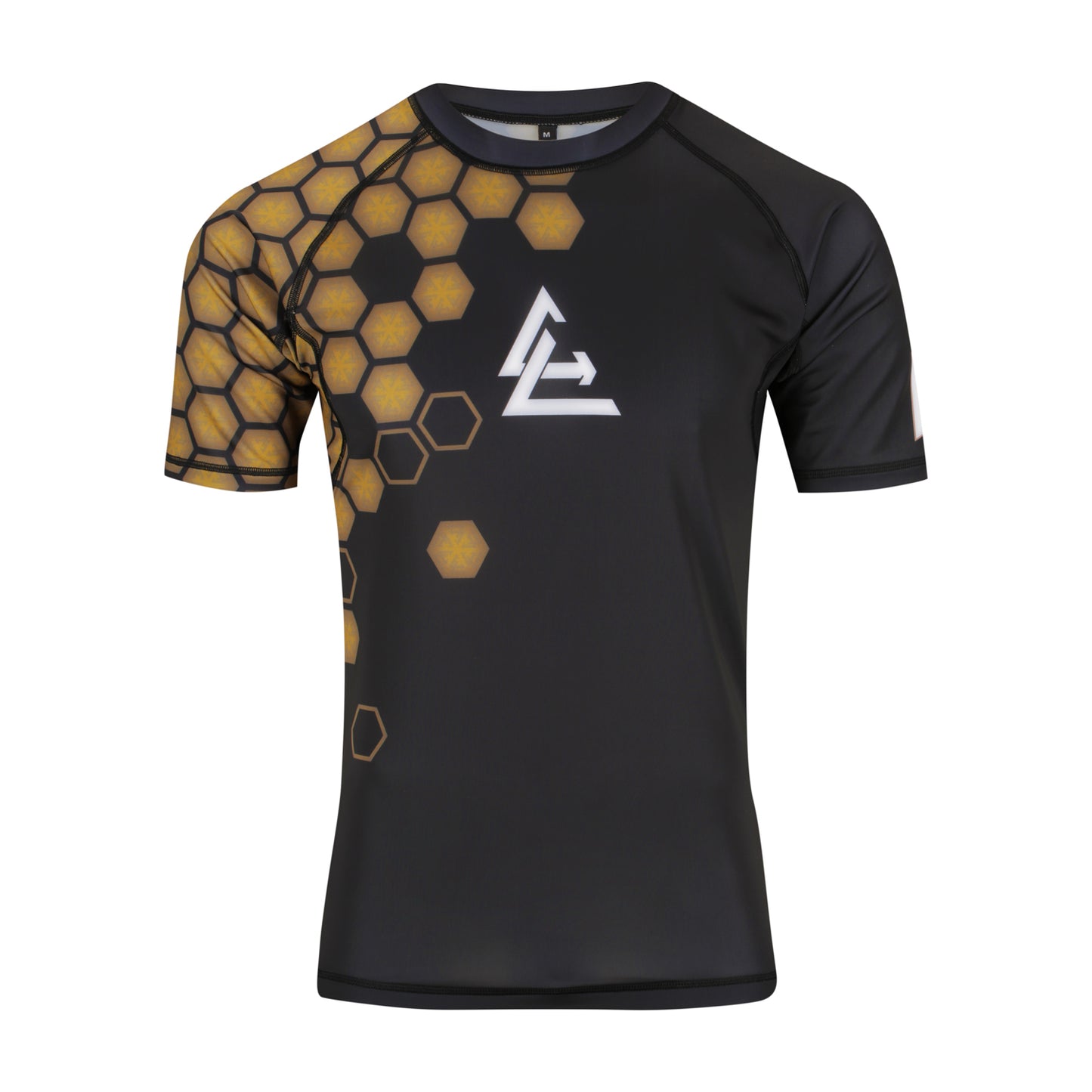 Short Sleeve Rash Guard - Brown Hex