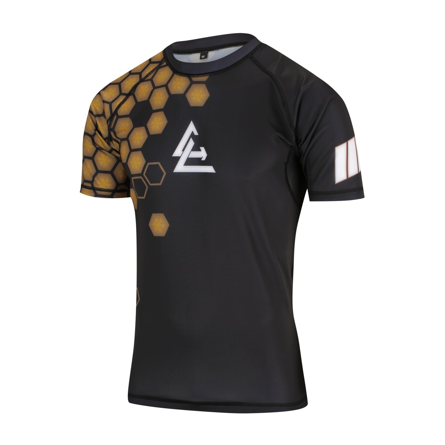 Short Sleeve Rash Guard - Brown Hex