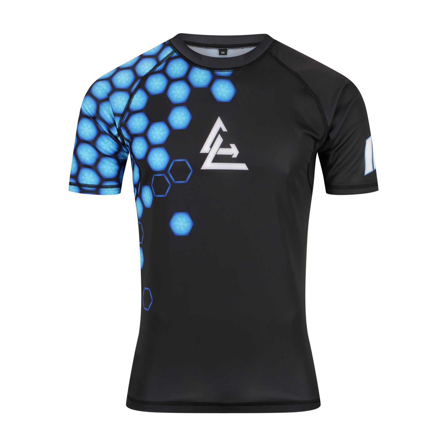 Short Sleeve Rash Guard - Blue Hex