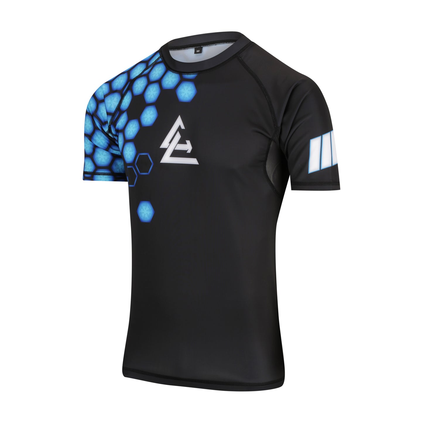Short Sleeve Rash Guard - Blue Hex