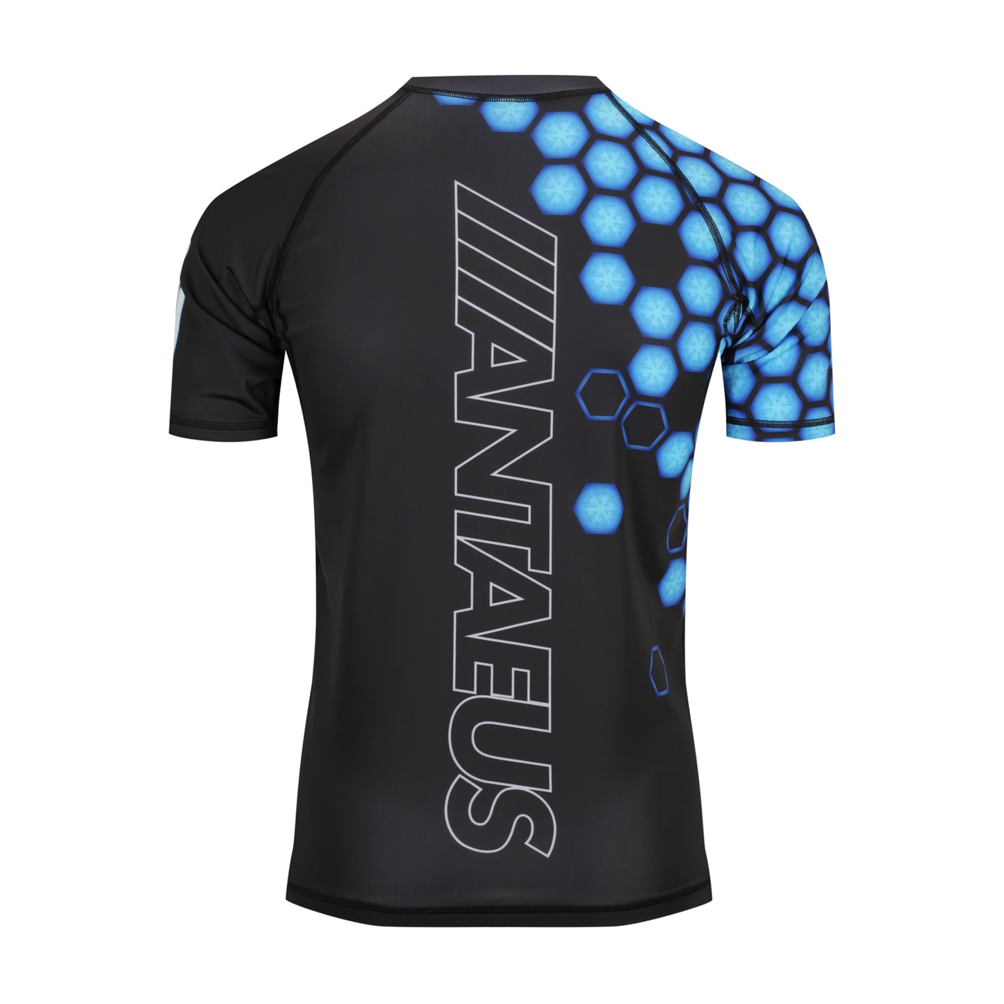 Short Sleeve Rash Guard - Blue Hex